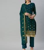 Multicolor embroidered georgette salwar
