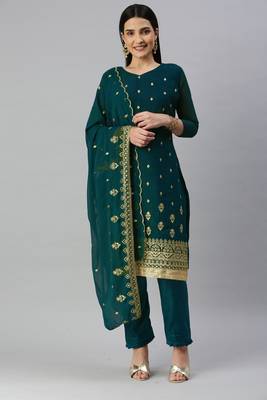 Multicolor embroidered georgette salwar 2