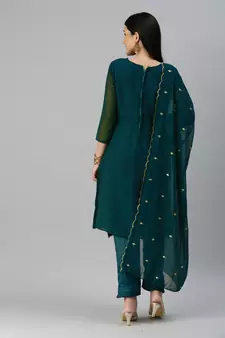 Multicolor embroidered georgette salwar