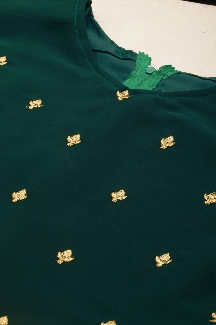 Multicolor embroidered georgette salwar