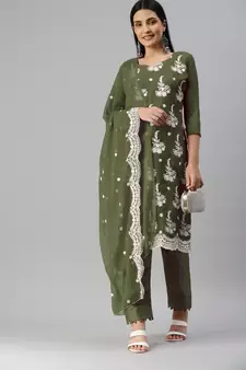 Multicolor embroidered georgette salwar