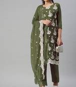 Multicolor embroidered georgette salwar