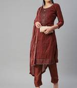 Multicolor embroidered cotton salwar