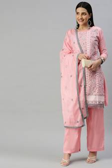 Pink embroidered cotton salwar