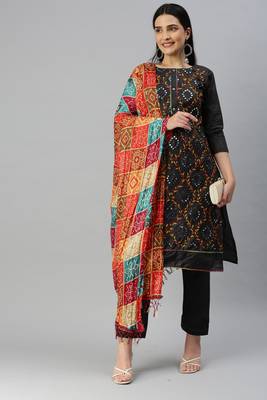 Black embroidered cotton salwar 1
