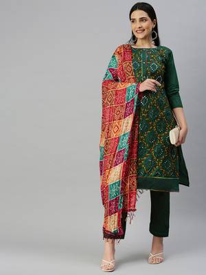 Green embroidered cotton salwar 2
