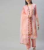 Pink embroidered cotton salwar