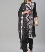 Black embroidered georgette salwar