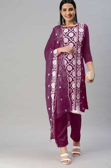 Multicolor embroidered georgette salwar