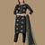 Black woven cotton salwar