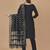 Black woven cotton salwar
