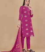 Multicolor woven cotton salwar
