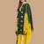 Green woven cotton salwar