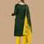 Green woven cotton salwar