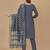 Grey woven cotton salwar