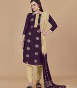 Multicolor woven cotton salwar