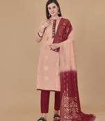 Multicolor woven cotton salwar