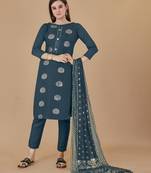 Multicolor woven cotton salwar