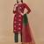 Red woven cotton salwar