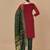 Red woven cotton salwar