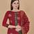 Red woven cotton salwar