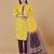 Yellow woven cotton salwar