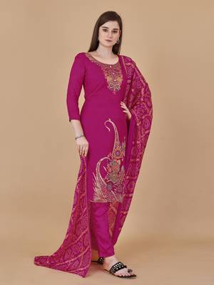 Pink woven jacquard salwar 2
