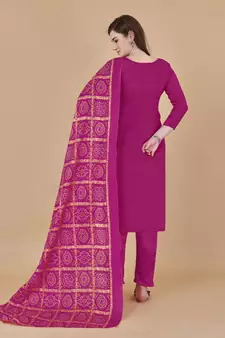 Pink woven jacquard salwar