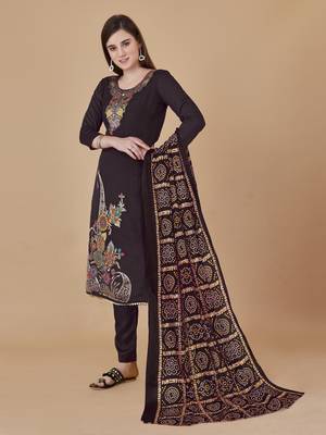 Brown woven jacquard salwar 2