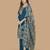 Blue woven jacquard salwar