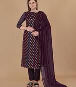 Multicolor woven jacquard salwar