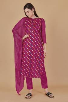 Pink woven jacquard salwar