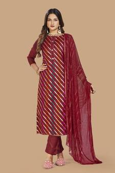 Multicolor woven jacquard salwar
