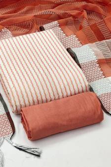 Multicolor woven cotton salwar