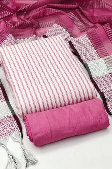 Multicolor woven cotton salwar