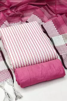 Multicolor woven cotton salwar