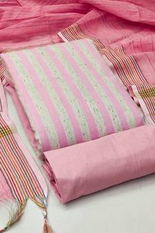 Multicolor woven cotton salwar
