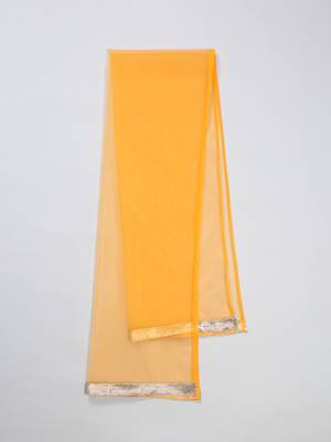Yellow hand woven silk blend girls-top-bottom 5