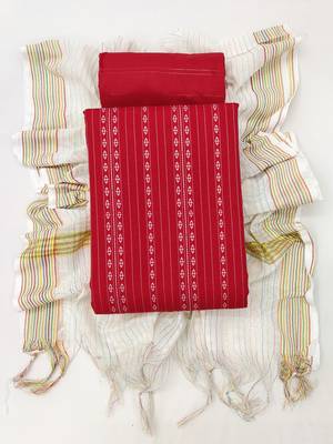 Red woven cotton salwar 5