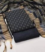 Black woven cotton salwar