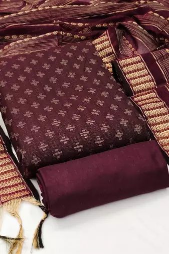 Multicolor woven cotton salwar