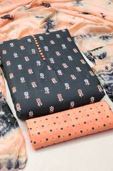 Black woven cotton salwar