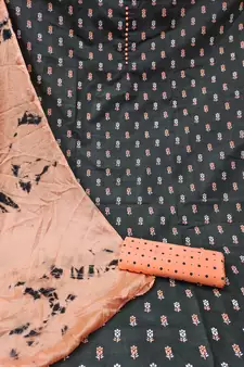 Black woven cotton salwar