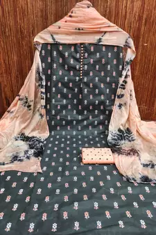 Black woven cotton salwar