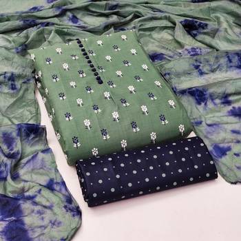 Green woven cotton salwar 1