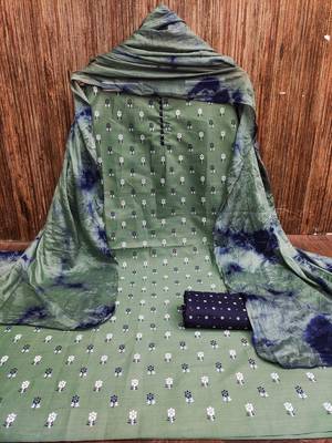 Green woven cotton salwar 3