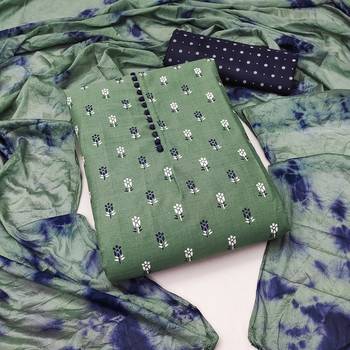 Green woven cotton salwar 4