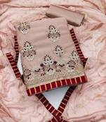 Pink embroidered chanderi salwar