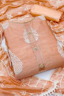 Multicolor embroidered chanderi salwar