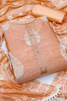 Multicolor embroidered chanderi salwar